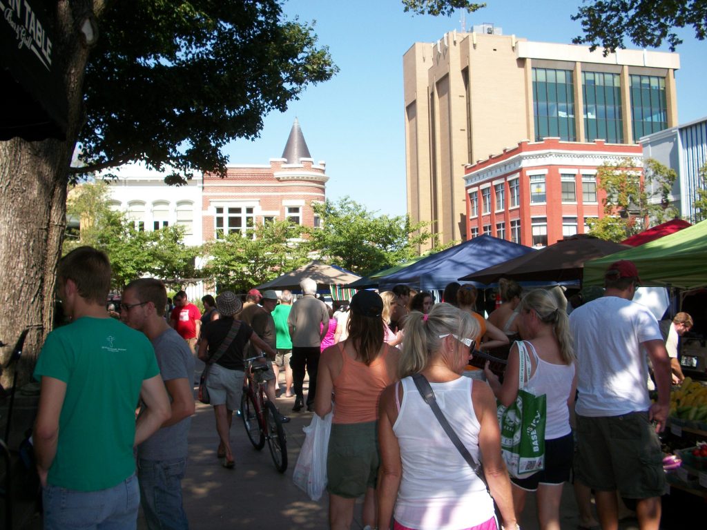 Fayetteville Farmers Market in downtown Fayetteville, Arkansas